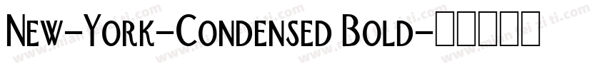 New-York-Condensed Bold字体转换